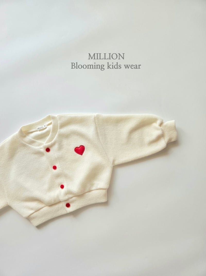 Million Dollar Baby - Korean Children Fashion - #todddlerfashion - Heart Pop Cardigan - 10