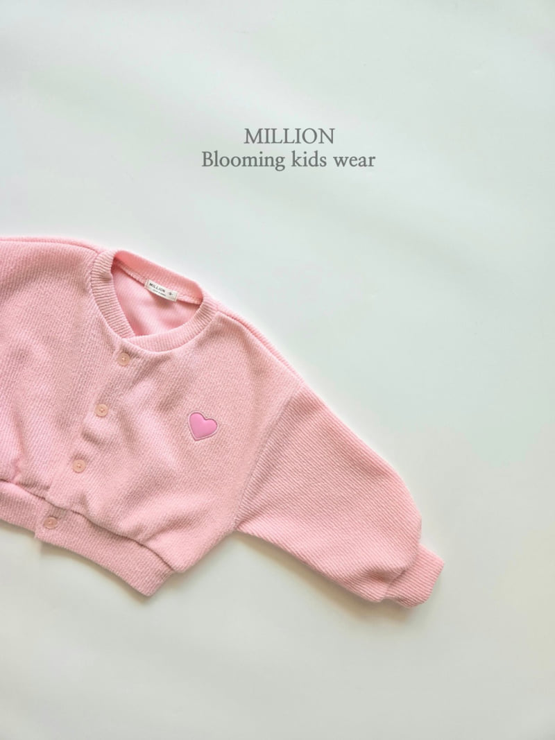 Million Dollar Baby - Korean Children Fashion - #toddlerclothing - Heart Pop Cardigan - 11