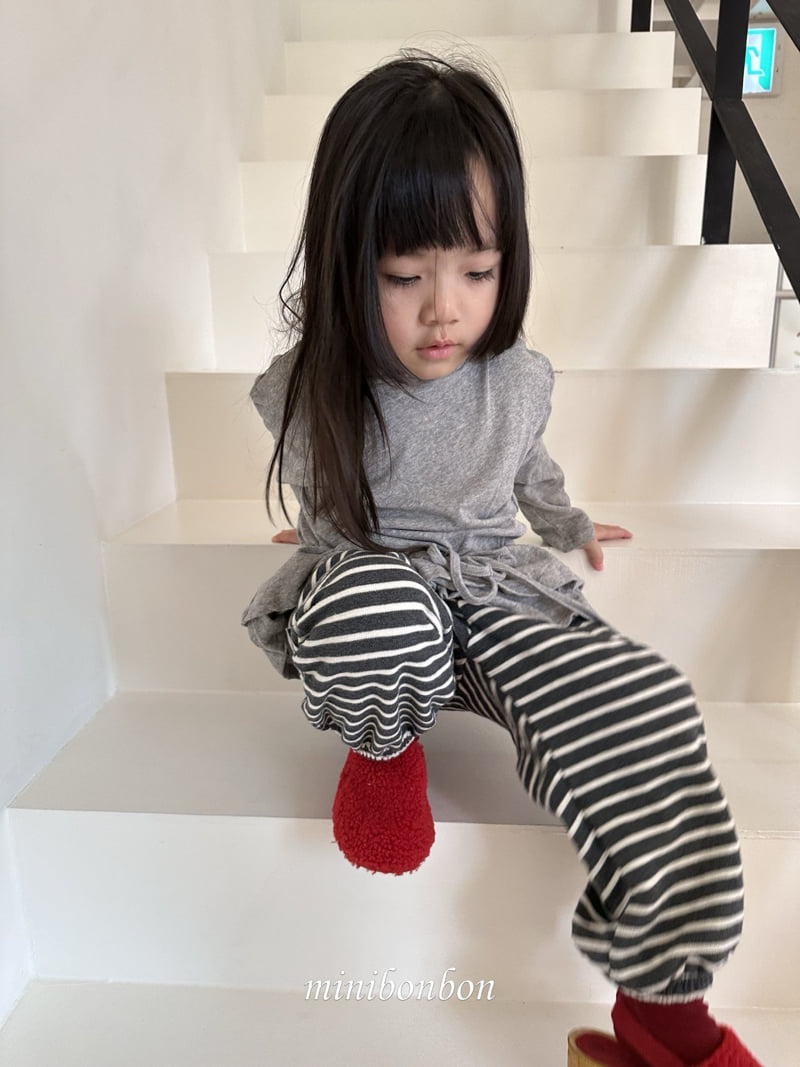Mini Bongbong - Korean Children Fashion - #Kfashion4kids - Balance Stripe Pants - 12