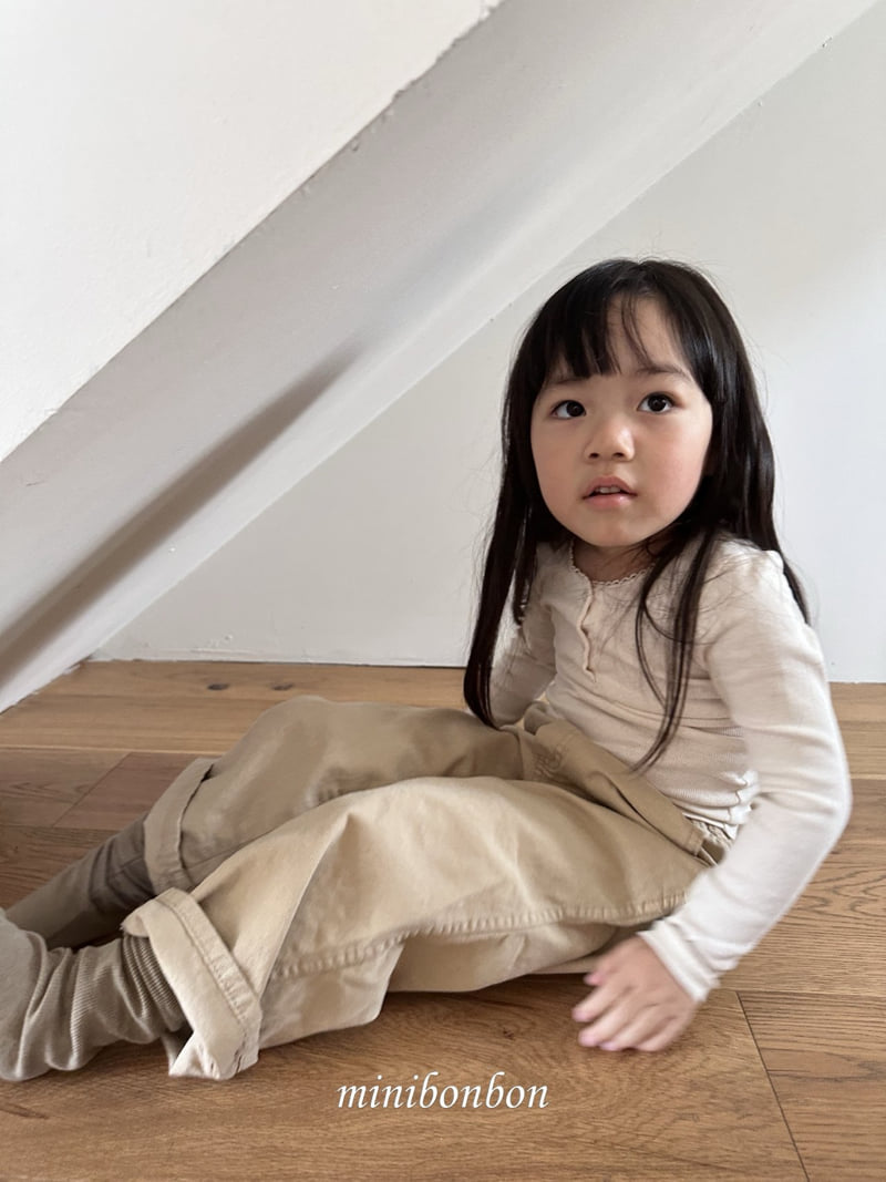 Mini Bongbong - Korean Children Fashion - #designkidswear - Cheek Ribbed Tee - 10