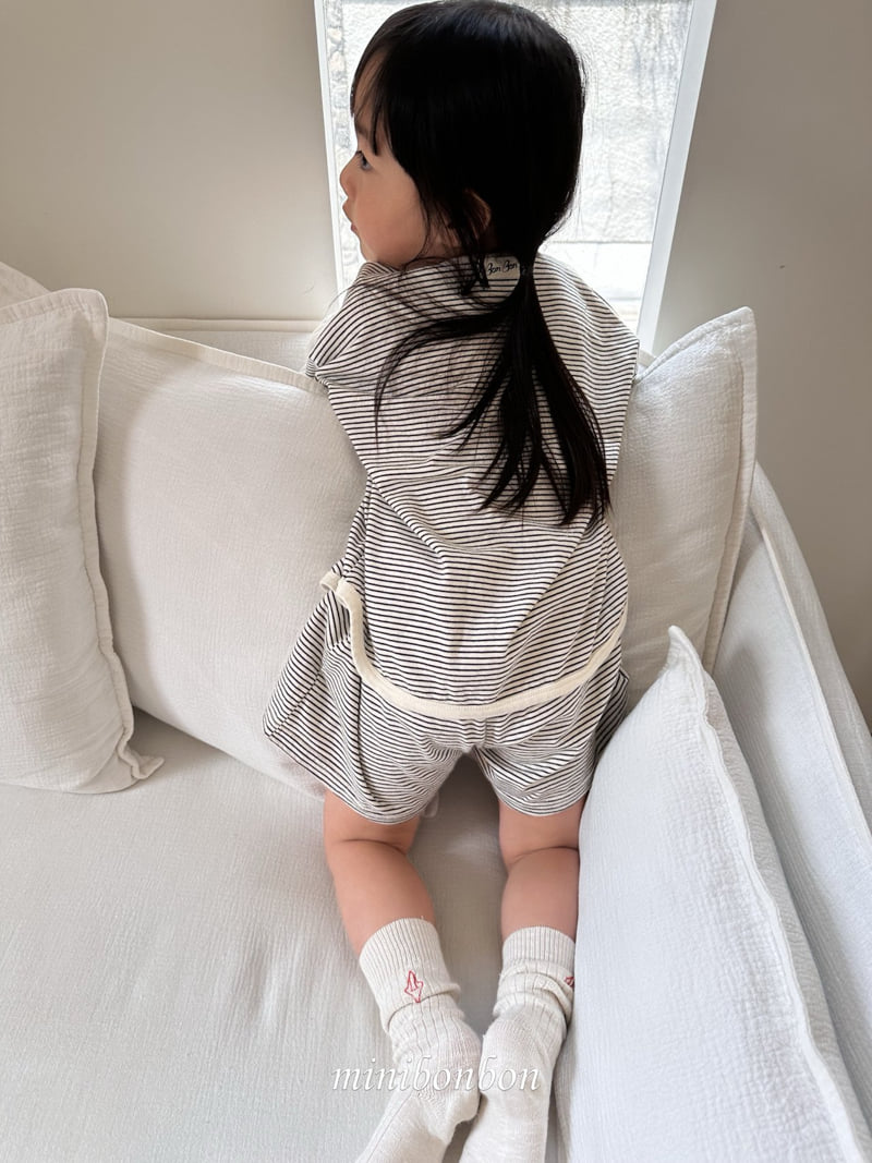 Mini Bongbong - Korean Children Fashion - #discoveringself - Note Stripe Set