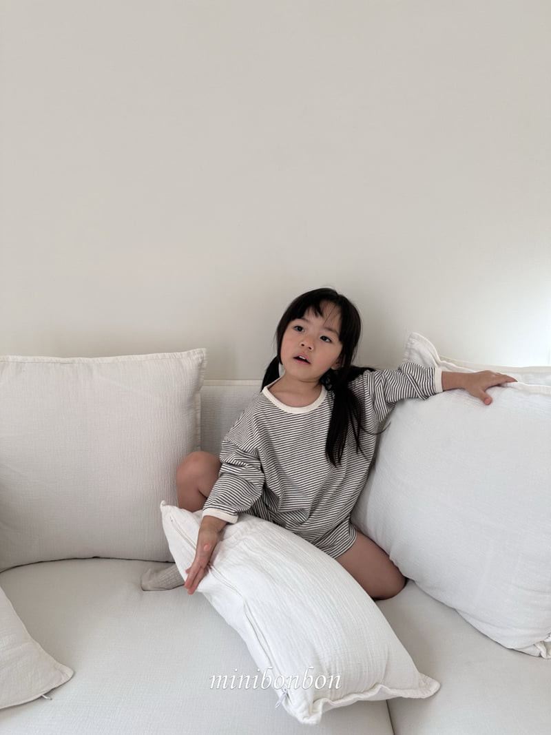 Mini Bongbong - Korean Children Fashion - #kidzfashiontrend - Note Stripe Set - 5