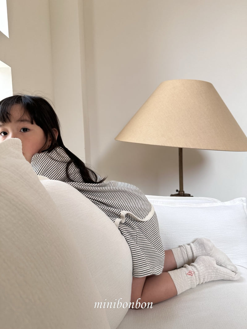 Mini Bongbong - Korean Children Fashion - #minifashionista - Note Stripe Set - 9