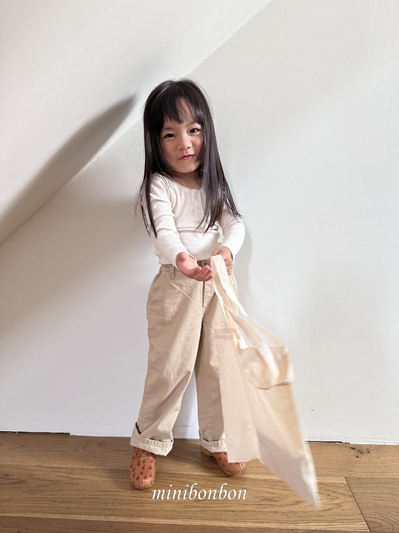 Mini Bongbong - Korean Children Fashion - #minifashionista - Cheek Ribbed Tee - 5