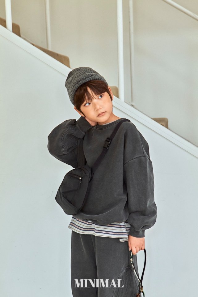 Minimal - Korean Children Fashion - #childofig - Washed Waffle Sweatshirt - 10
