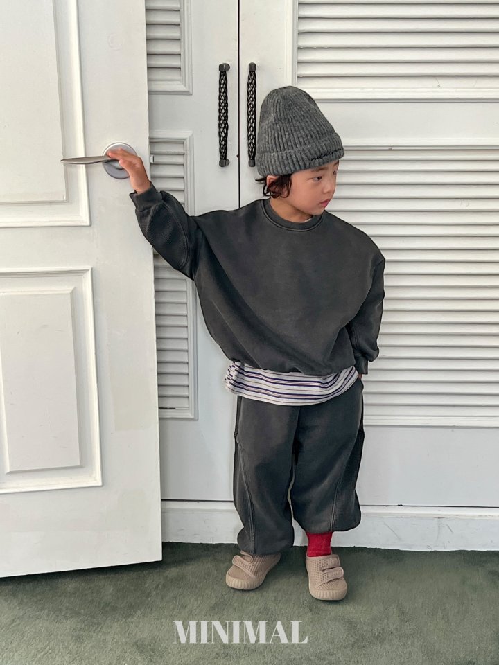Minimal - Korean Children Fashion - #childrensboutique - Washed Waffle Sweatshirt - 11