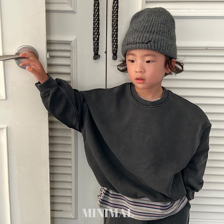 Minimal - Korean Children Fashion - #designkidswear - Washed Waffle Sweatshirt - 12