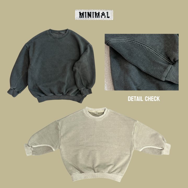 Minimal - Korean Children Fashion - #kidsshorts - Washed Waffle Sweatshirt