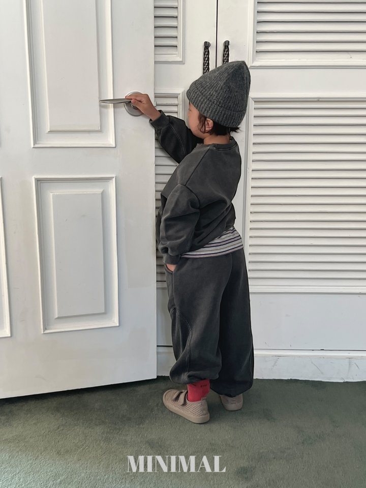 Minimal - Korean Children Fashion - #magicofchildhood - Washed Waffle Jogger Pants - 5