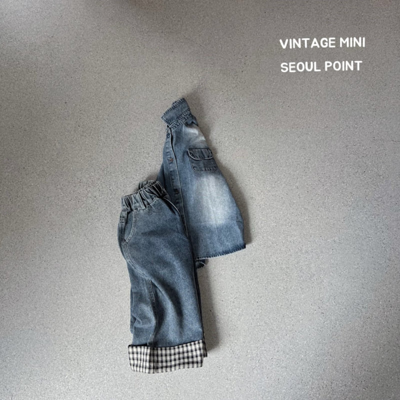 Minipoint - Korean Children Fashion - #Kfashion4kids - Pocket Denim Shirt - 2