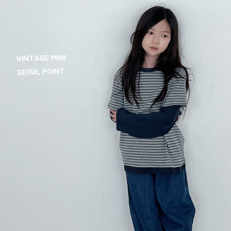 Minipoint - Korean Children Fashion - #Kfashion4kids - Knee Denim Pants - 6