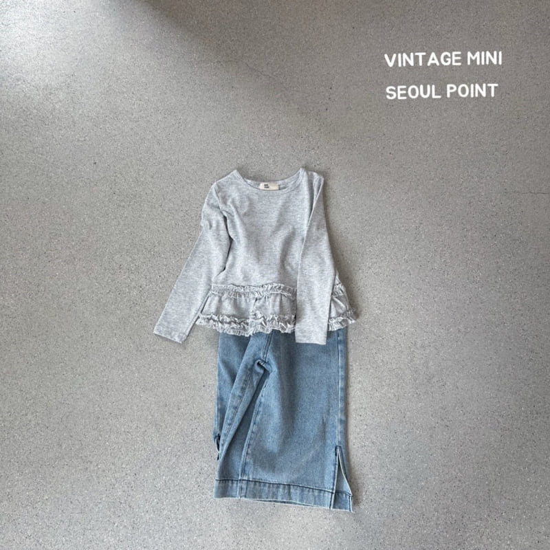 Minipoint - Korean Children Fashion - #Kfashion4kids - Side Denim Pants - 2