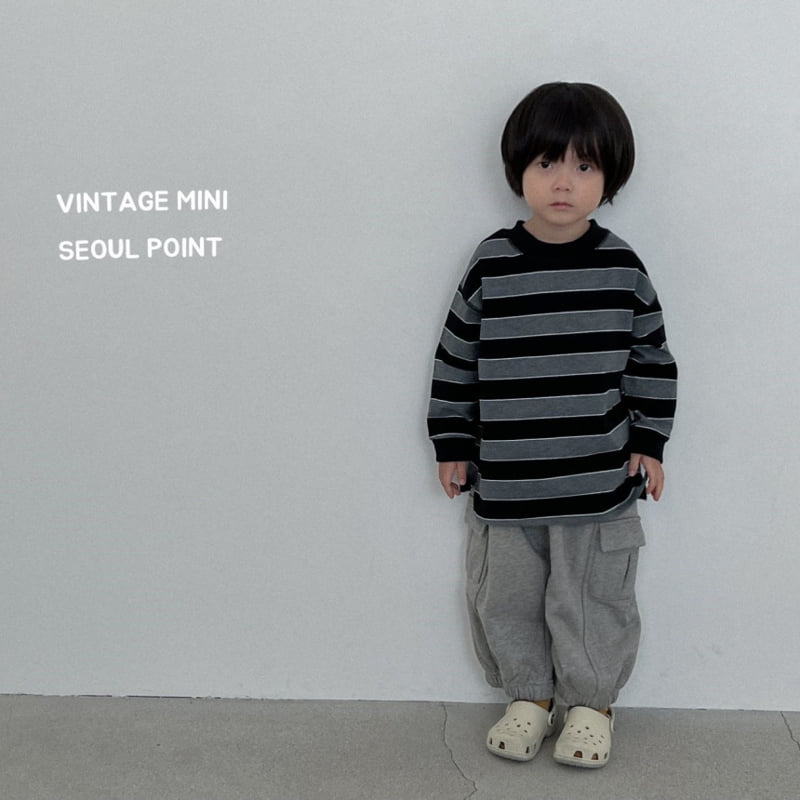 Minipoint - Korean Children Fashion - #Kfashion4kids - Wide Stripe Sweatshirt - 7