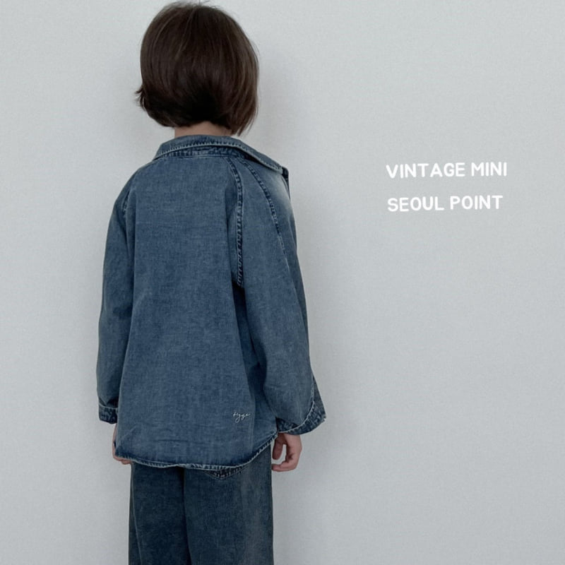 Minipoint - Korean Children Fashion - #childofig - Pocket Denim Shirt - 8