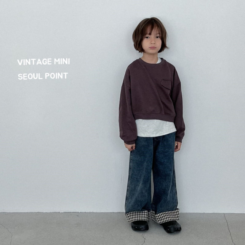 Minipoint - Korean Children Fashion - #childofig - Circle Cutoff Sweatshirt - 5