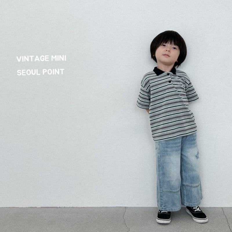 Minipoint - Korean Children Fashion - #childofig - Eorni Denim Pants - 4
