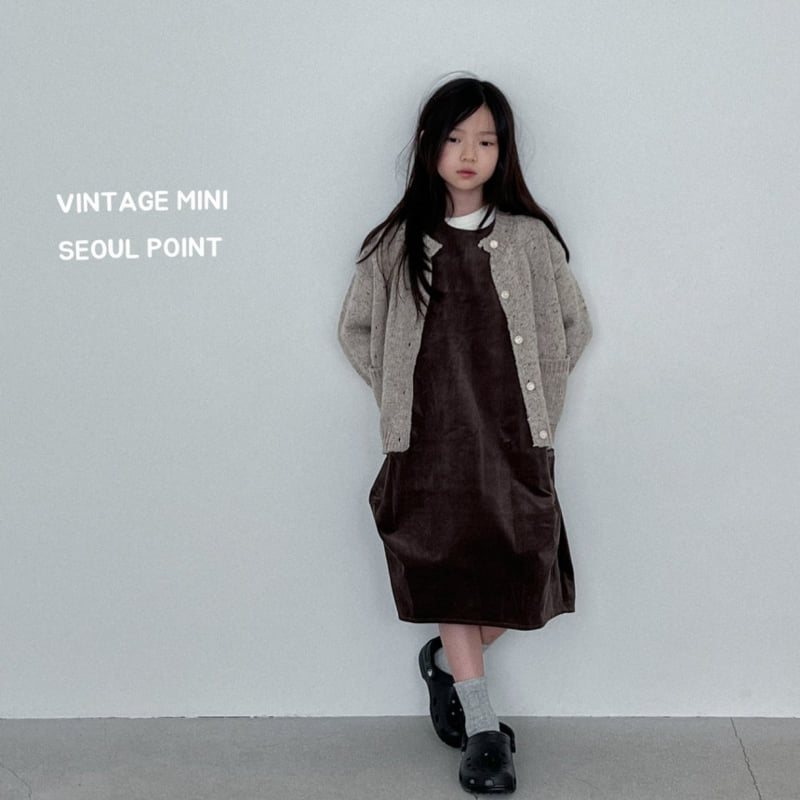 Minipoint - Korean Children Fashion - #childofig - Velvet Pleated One-piece - 9