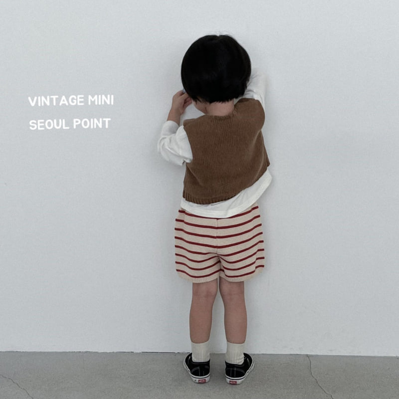 Minipoint - Korean Children Fashion - #childofig - Striped Knit Shorts - 8