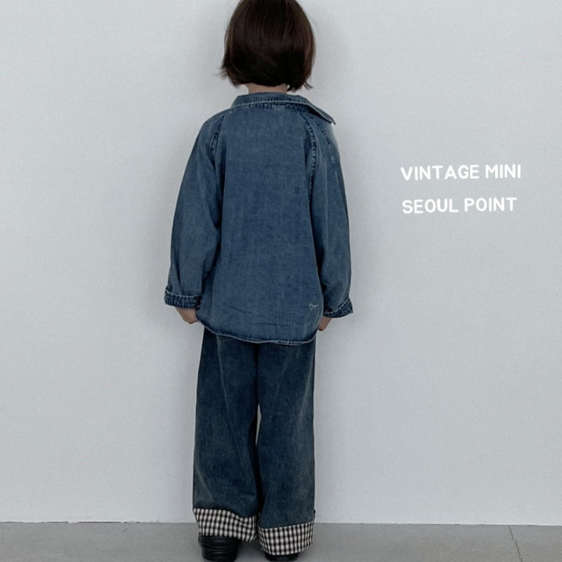 Minipoint - Korean Children Fashion - #childrensboutique - Pocket Denim Shirt - 9
