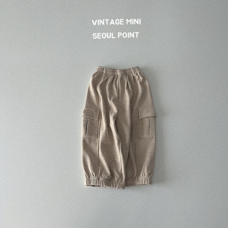 Minipoint - Korean Children Fashion - #childrensboutique - Oatmeal Utility Pants