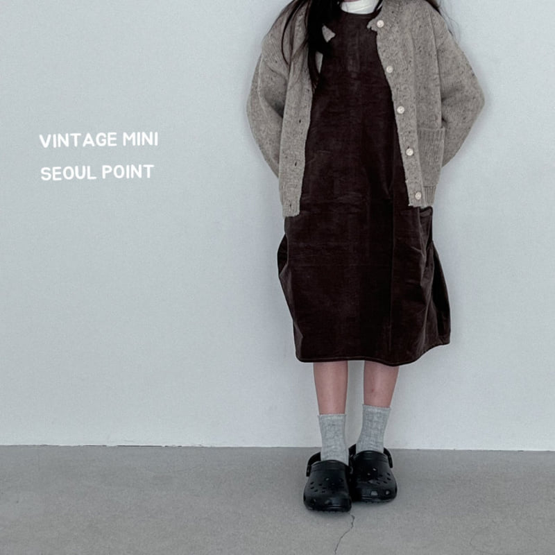 Minipoint - Korean Children Fashion - #childrensboutique - Velvet Pleated One-piece - 10