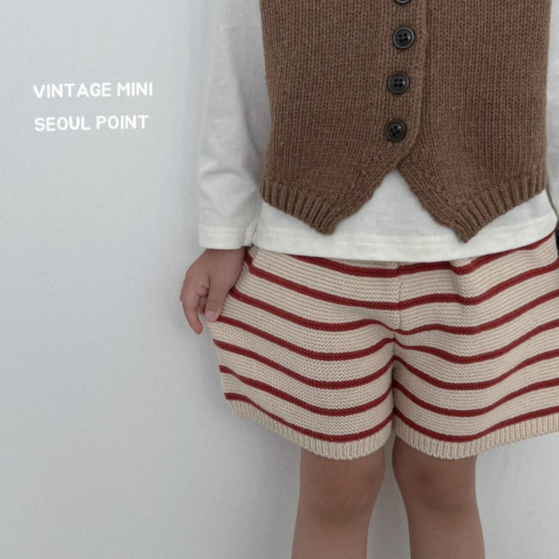 Minipoint - Korean Children Fashion - #childrensboutique - Striped Knit Shorts - 9