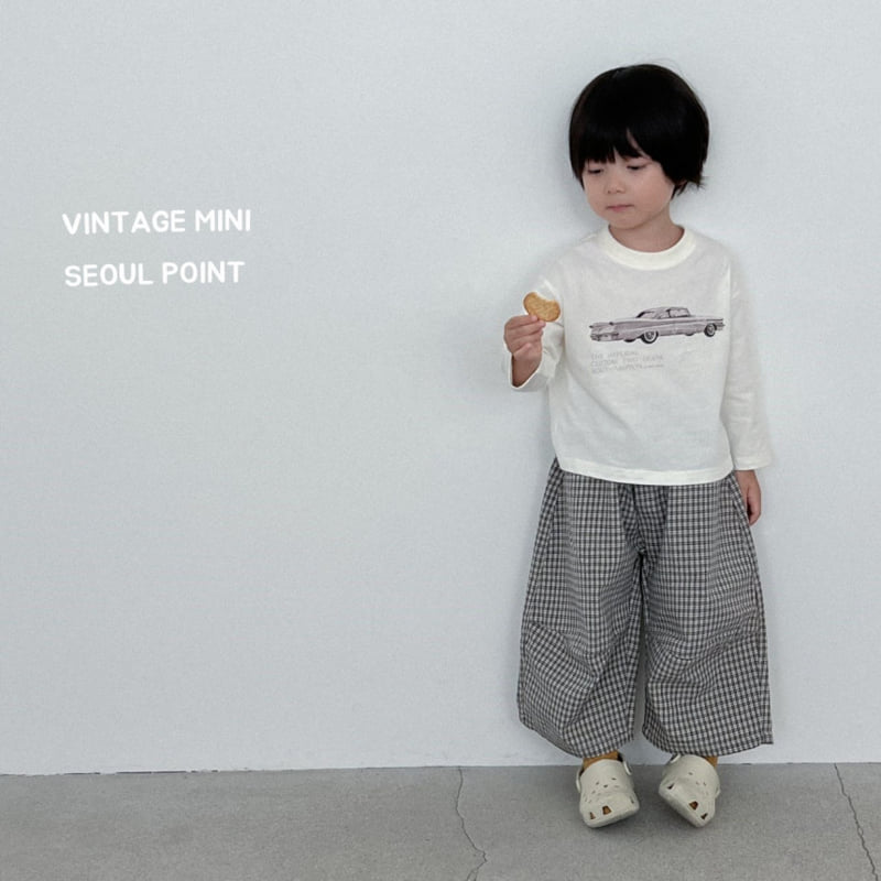 Minipoint - Korean Children Fashion - #childrensboutique - Check Raw Denim Pants - 6