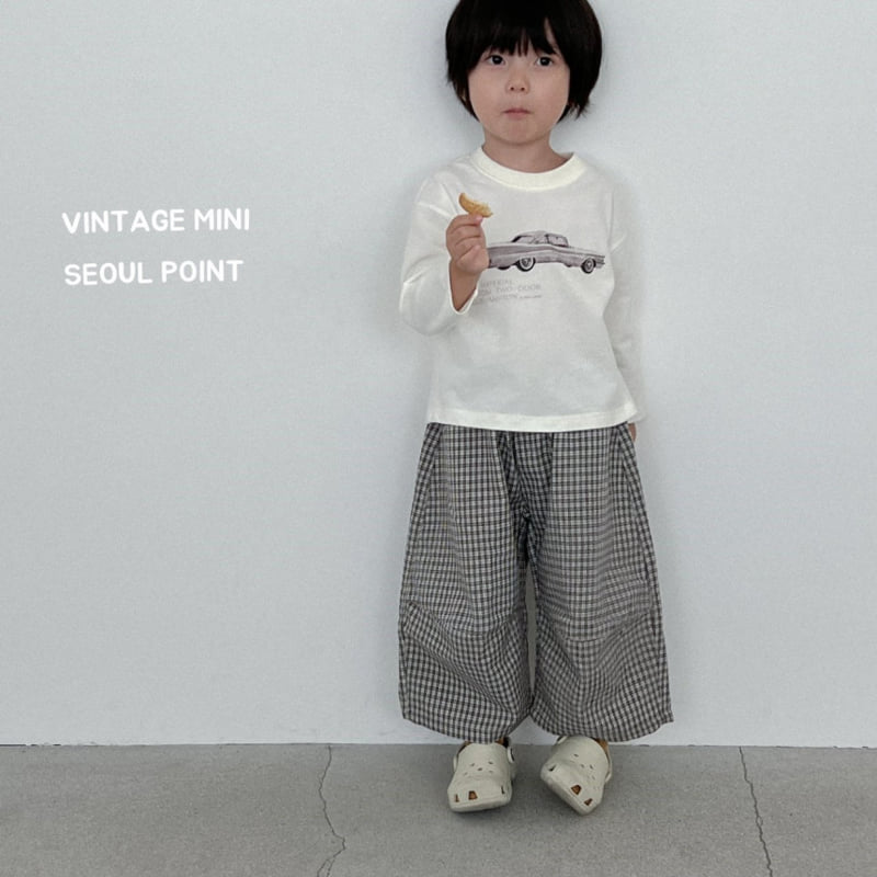 Minipoint - Korean Children Fashion - #designkidswear - Check Raw Denim Pants - 7