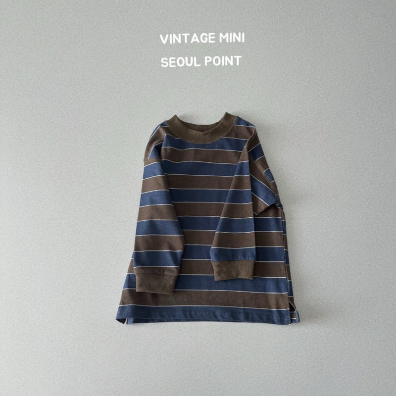 Minipoint - Korean Children Fashion - #designkidswear - Wide Stripe Sweatshirt