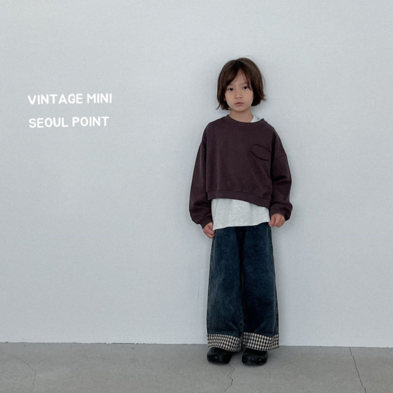 Minipoint - Korean Children Fashion - #discoveringself - Circle Cutoff Sweatshirt - 8