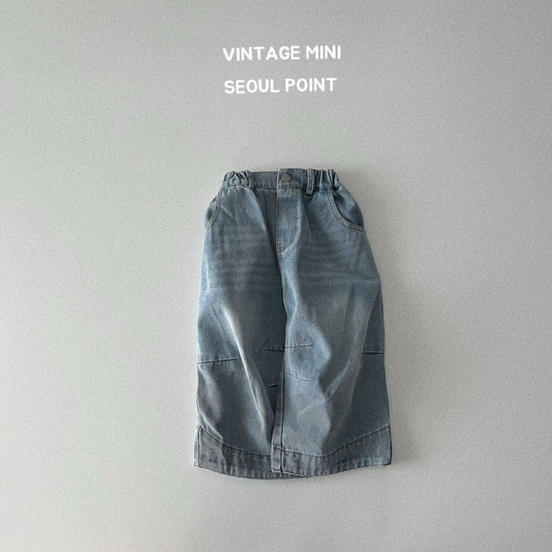 Minipoint - Korean Children Fashion - #discoveringself - Knee Denim Pants