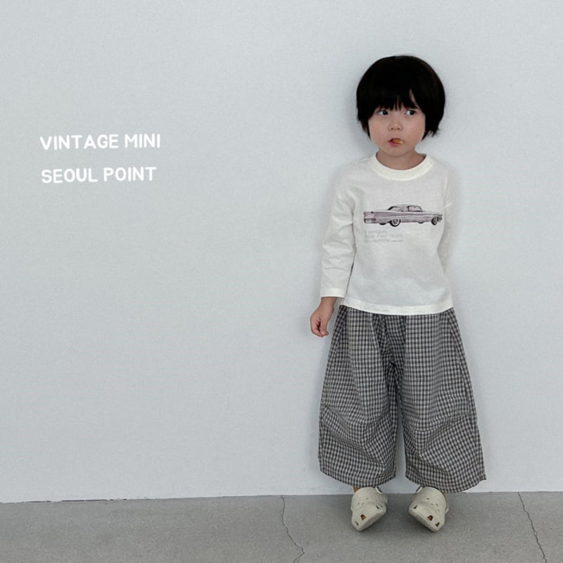 Minipoint - Korean Children Fashion - #discoveringself - Check Raw Denim Pants - 8
