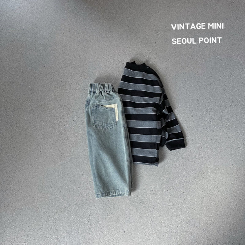Minipoint - Korean Children Fashion - #discoveringself - Wide Stripe Sweatshirt - 2