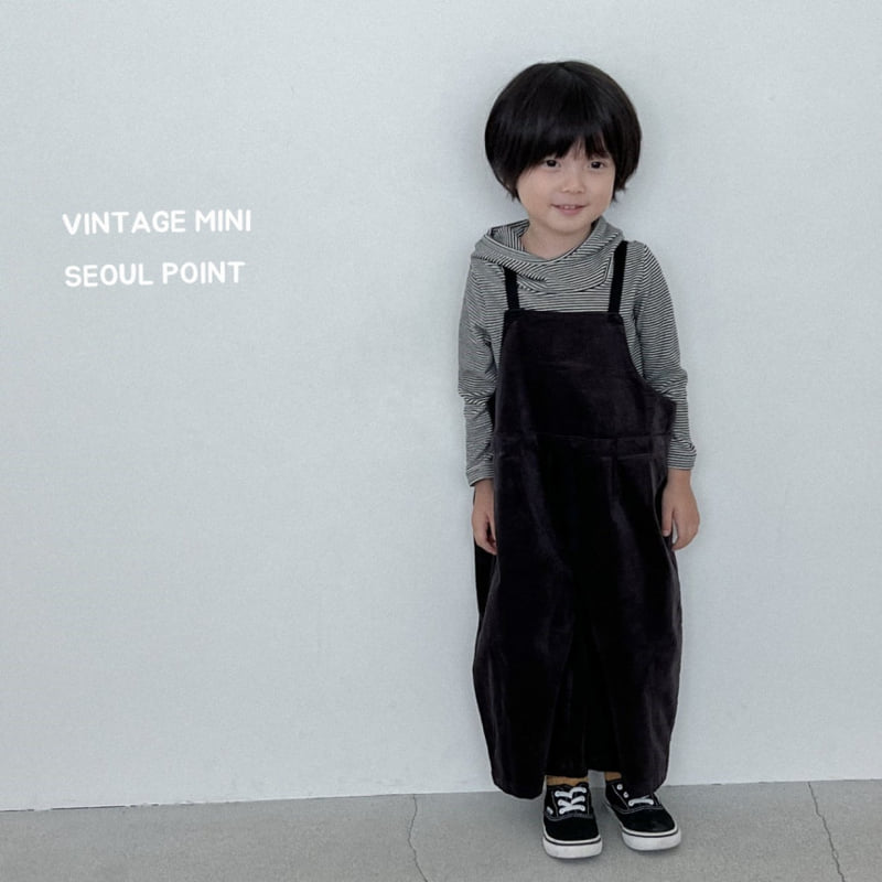 Minipoint - Korean Children Fashion - #fashionkids - Velvet Overalls - 5