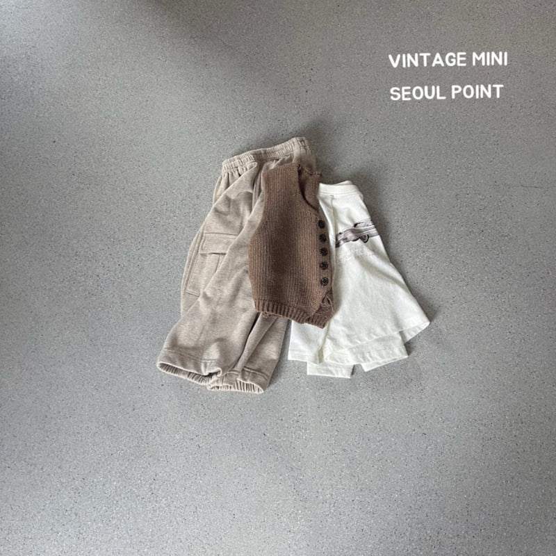Minipoint - Korean Children Fashion - #discoveringself - Oatmeal Utility Pants - 4