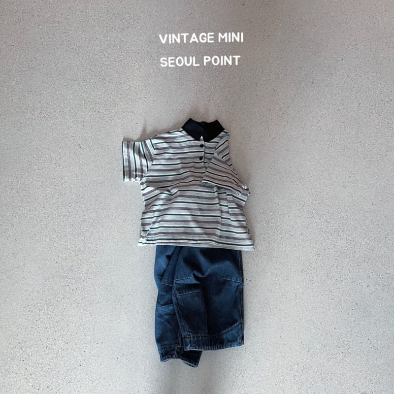 Minipoint - Korean Children Fashion - #fashionkids - Knee Denim Pants - 2