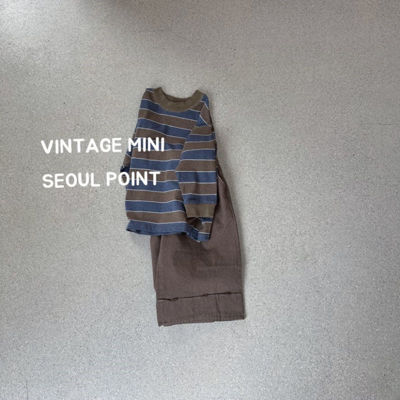 Minipoint - Korean Children Fashion - #fashionkids - Wide Stripe Sweatshirt - 3