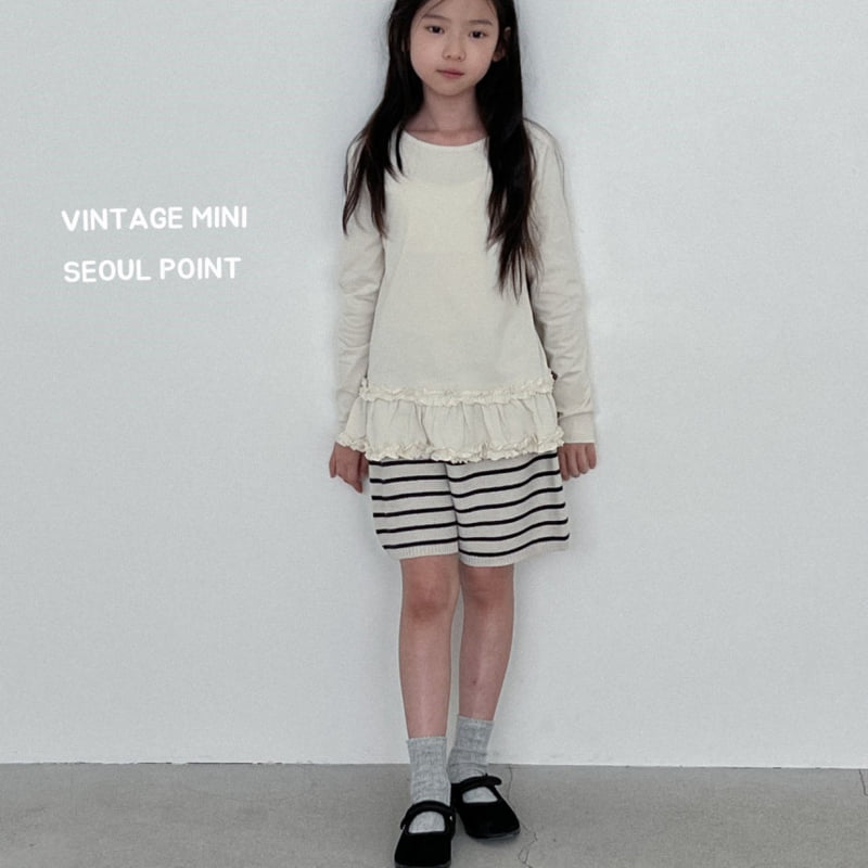 Minipoint - Korean Children Fashion - #kidsshorts - Frill Tee - 12
