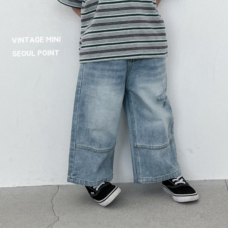 Minipoint - Korean Children Fashion - #kidsstore - Eorni Denim Pants - 10