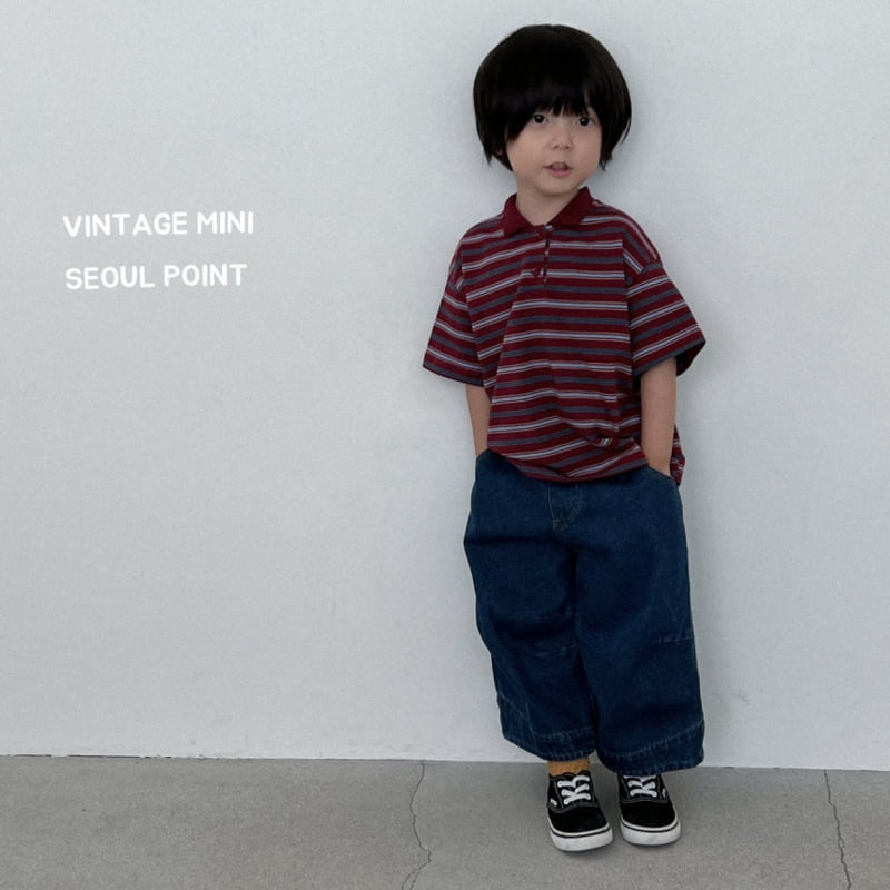 Minipoint - Korean Children Fashion - #kidsshorts - Knee Denim Pants - 4