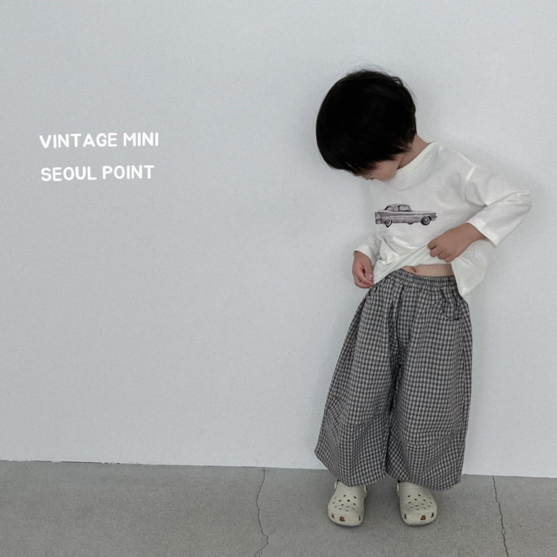 Minipoint - Korean Children Fashion - #kidsstore - Check Raw Denim Pants - 11