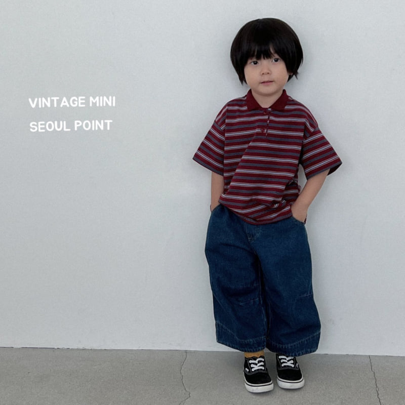 Minipoint - Korean Children Fashion - #kidzfashiontrend - Knee Denim Pants - 5