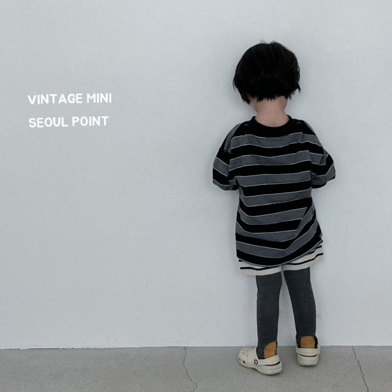 Minipoint - Korean Children Fashion - #kidzfashiontrend - Wide Stripe Sweatshirt - 6