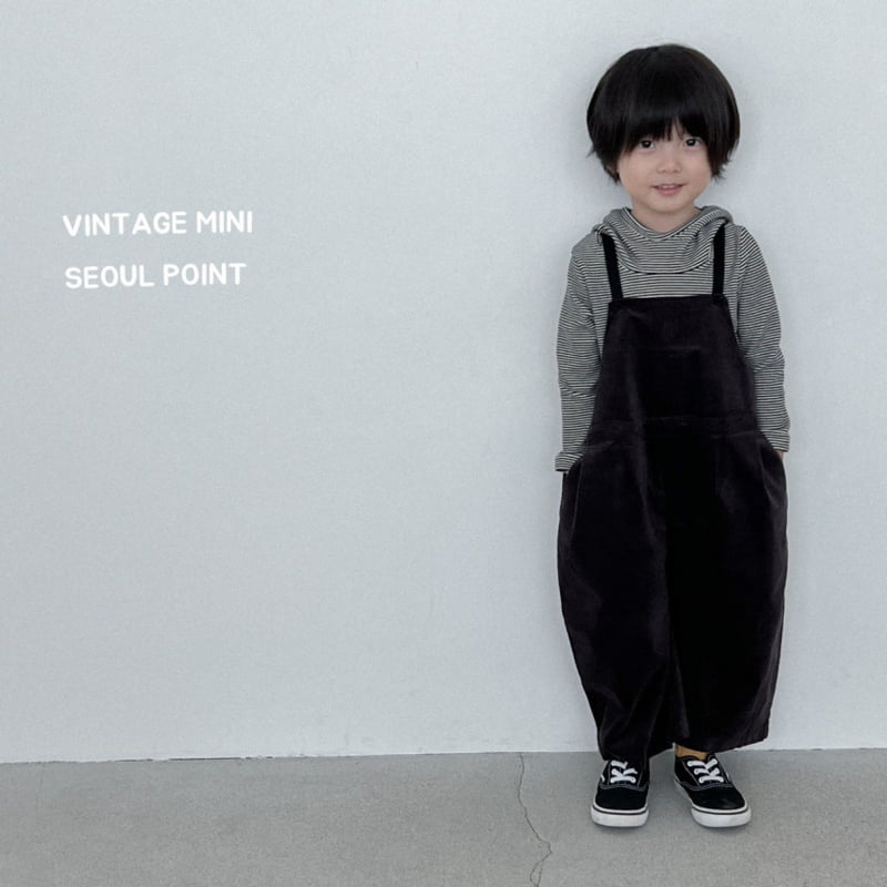 Minipoint - Korean Children Fashion - #littlefashionista - Velvet Overalls - 10