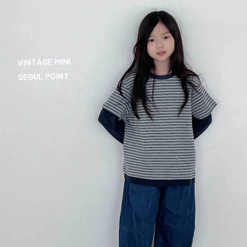 Minipoint - Korean Children Fashion - #littlefashionista - Knee Denim Pants - 7