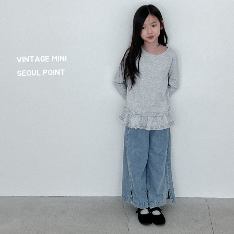 Minipoint - Korean Children Fashion - #littlefashionista - Side Denim Pants - 3