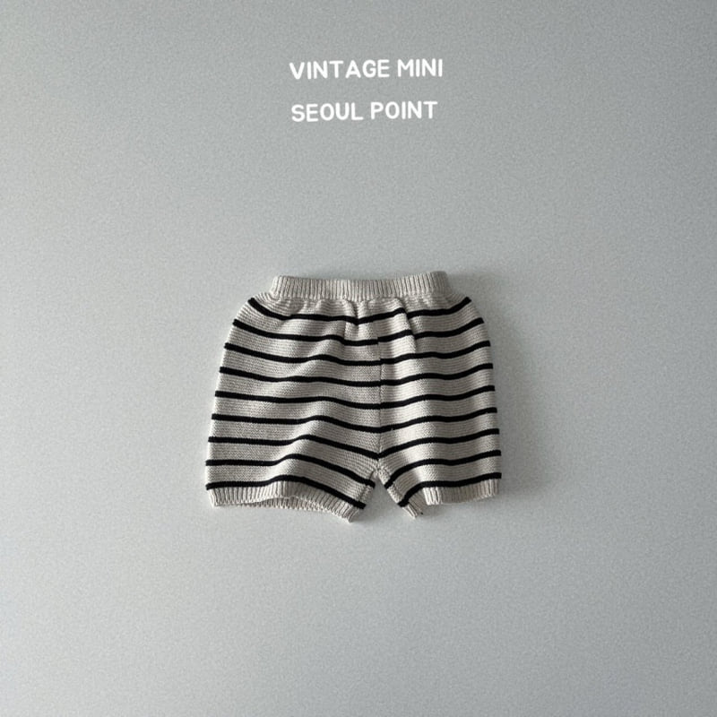 Minipoint - Korean Children Fashion - #littlefashionista - Striped Knit Shorts