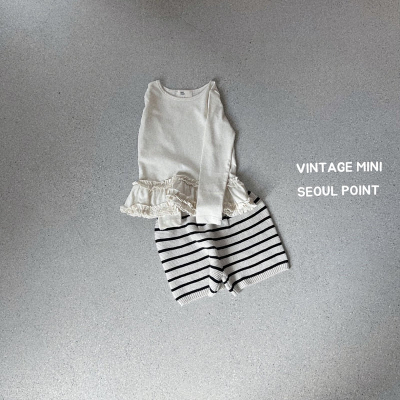 Minipoint - Korean Children Fashion - #minifashionista - Striped Knit Shorts - 3