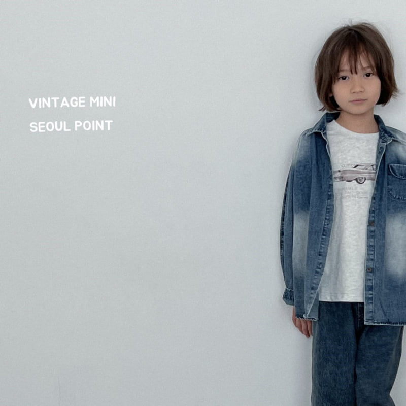 Minipoint - Korean Children Fashion - #prettylittlegirls - Pocket Denim Shirt - 6