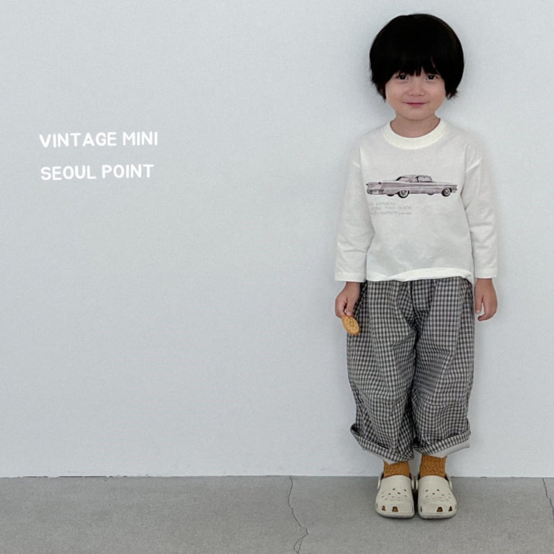Minipoint - Korean Children Fashion - #toddlerclothing - Check Raw Denim Pants - 4